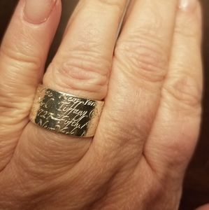 Tiffany & Co. Notes Wide Band Ring Size 6